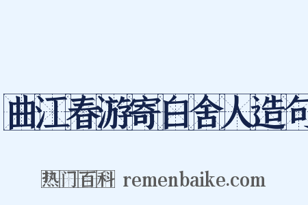 曲江春游寄白舍人造句是什么意思的图片
